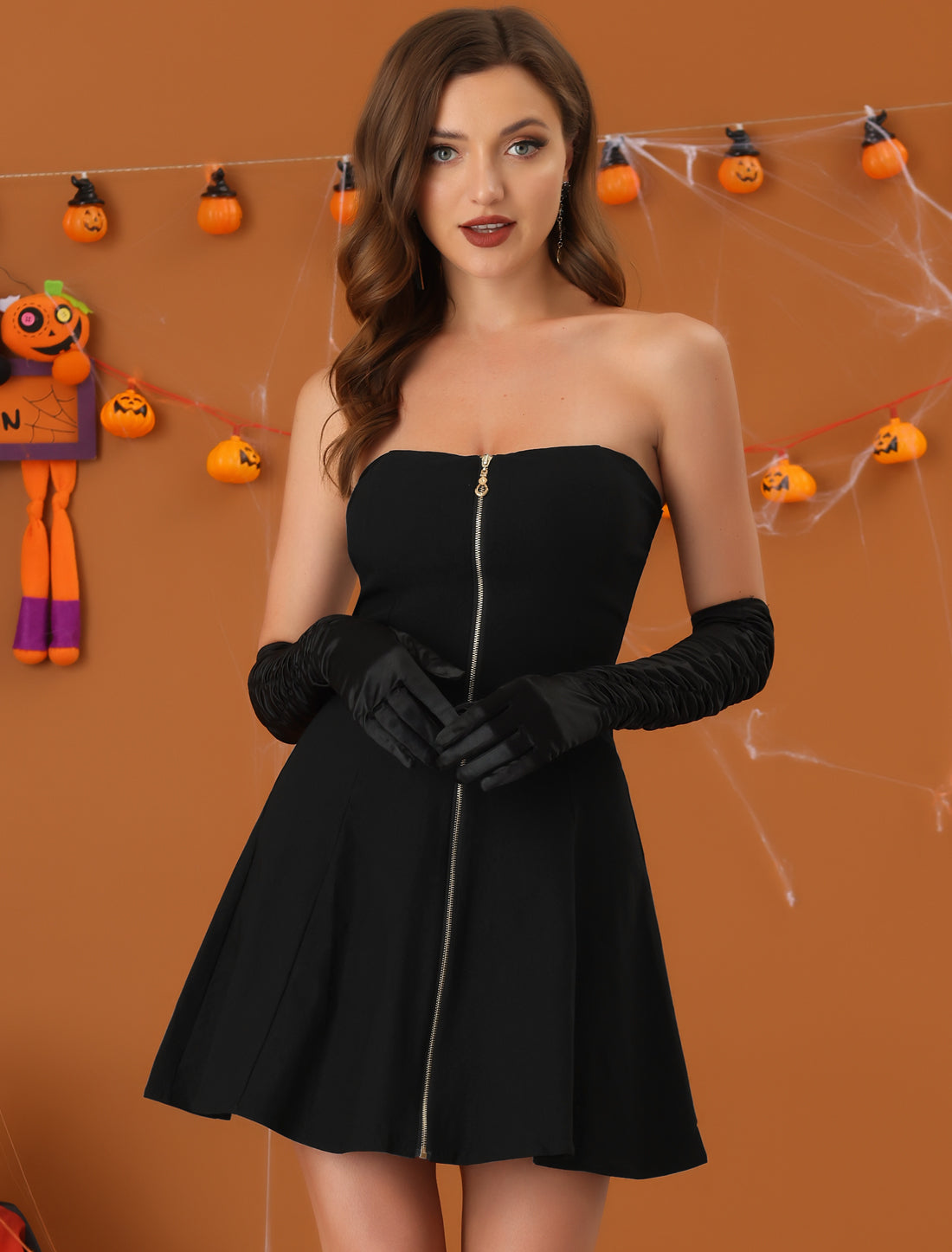 Women's Sexy Strapless Sweetheart Neck Mini Tube Top Party Dress