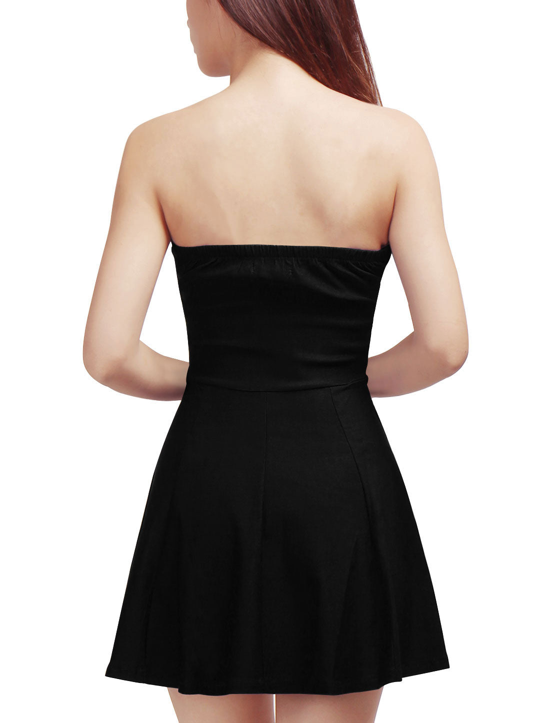 Women's Sexy Strapless Sweetheart Neck Mini Tube Top Party Dress