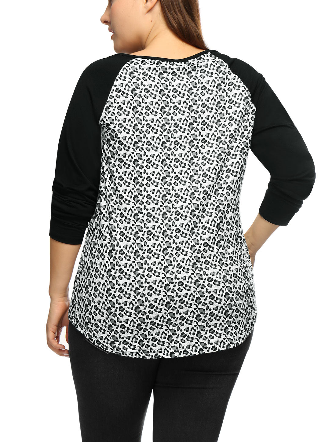 Women's Plus Size Raglan Tee Long Sleeve Tunic T-Shirt Casual Loose Top