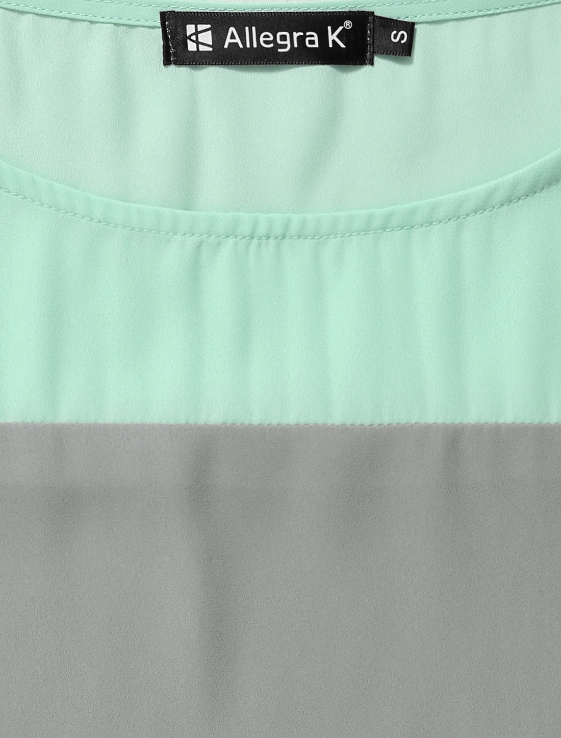 Women's Chiffon Top Half Batwing Sleeve Color Block Loose Tunic