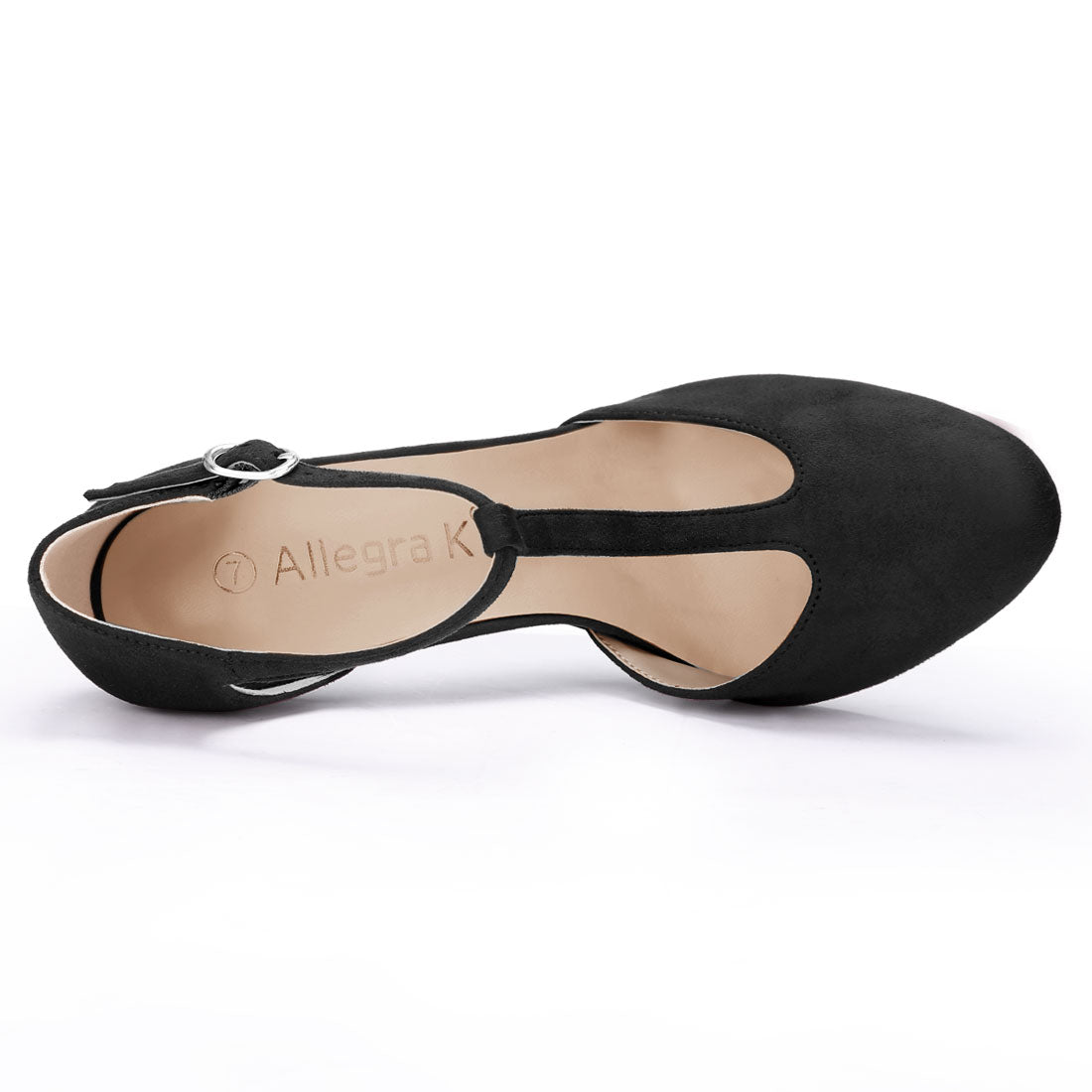 Zapatos de vestir con tiras en T, tacón de aguja y punta redondeada para mujer