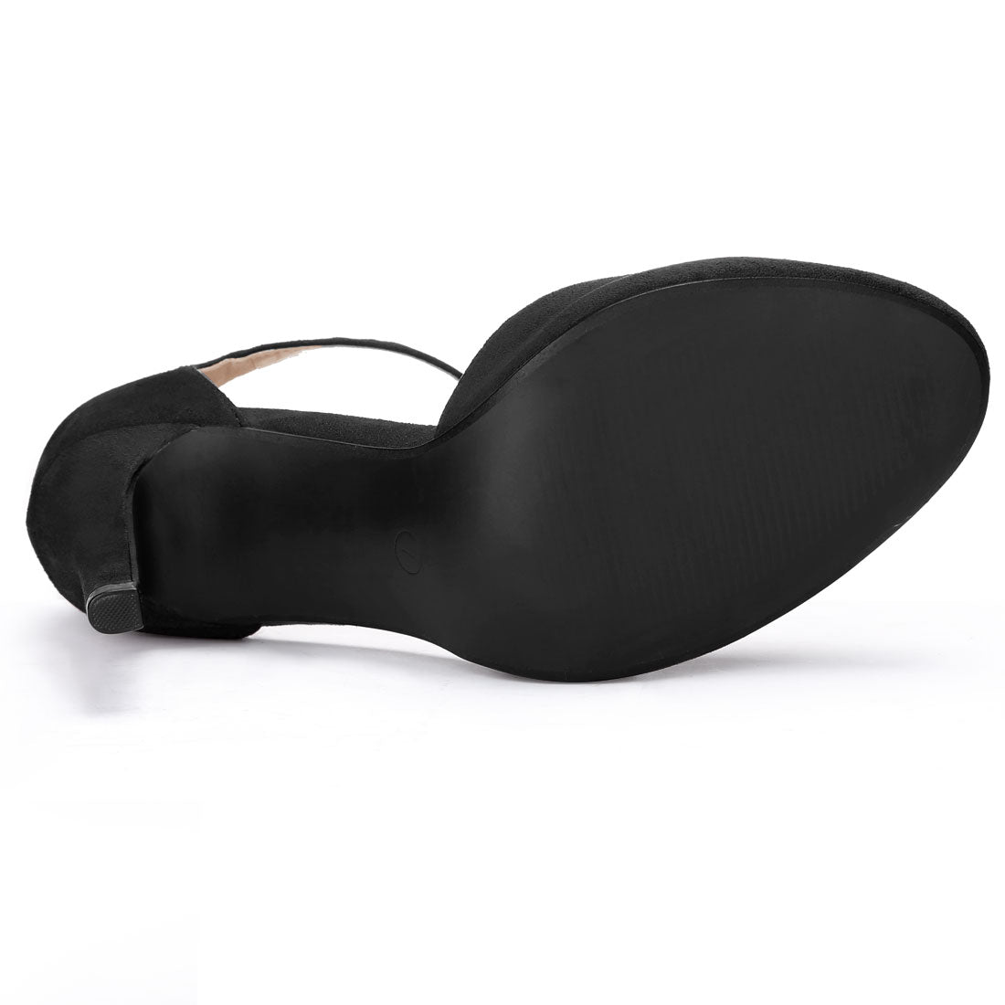 Zapatos de vestir con tiras en T, tacón de aguja y punta redondeada para mujer