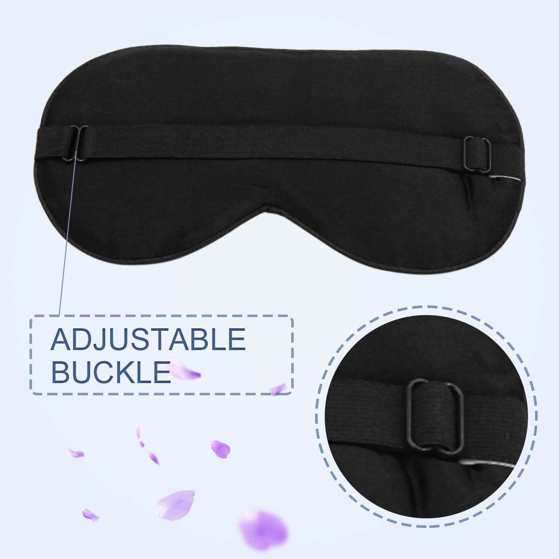 Soft Silk Travel Relax Eyes Pad Sleep Eye Mask Blindfold Black
