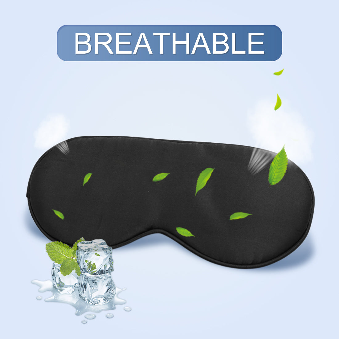 Soft Silk Travel Relax Eyes Pad Sleep Eye Mask Blindfold Black