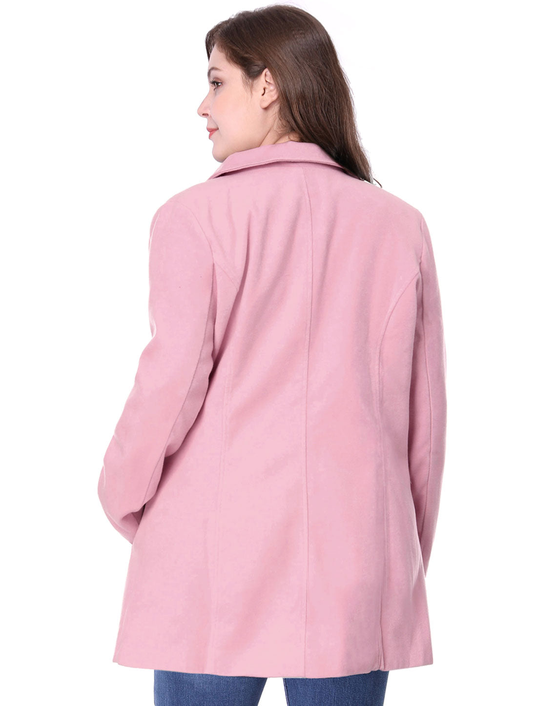 Women's Plus Size Notched Lapel Double Breasted Coat