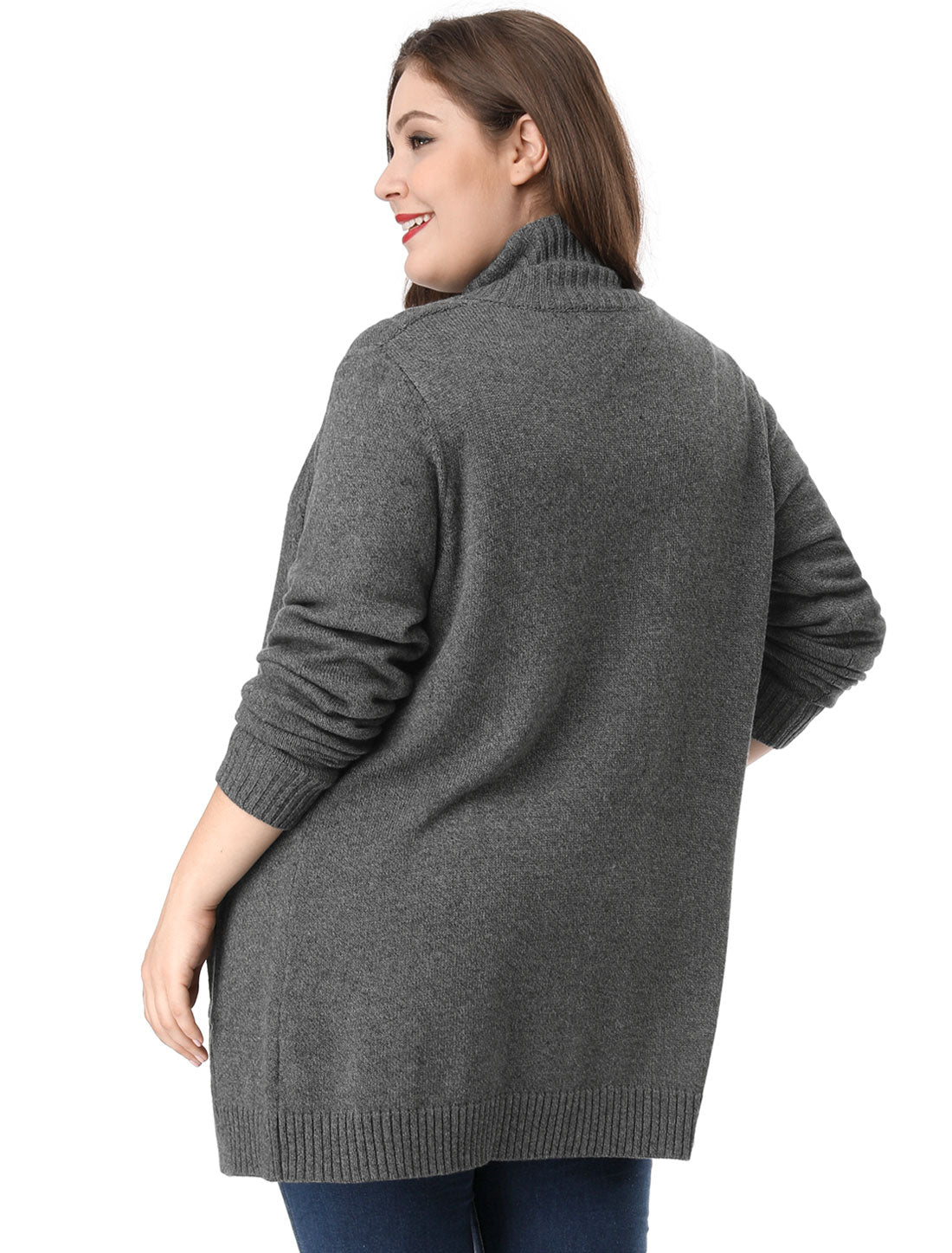 Women's Plus Size Classic Cardigan Sweaters Long Sleeve with Pockets Lightweight Cardigans