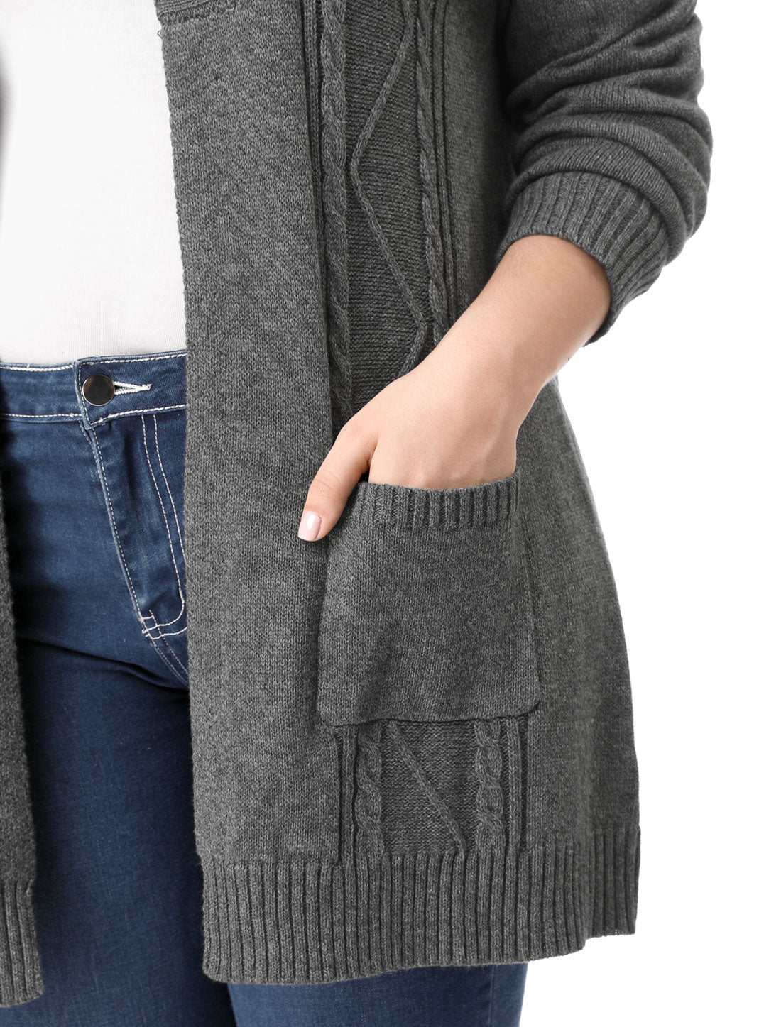 Women's Plus Size Classic Cardigan Sweaters Long Sleeve with Pockets Lightweight Cardigans