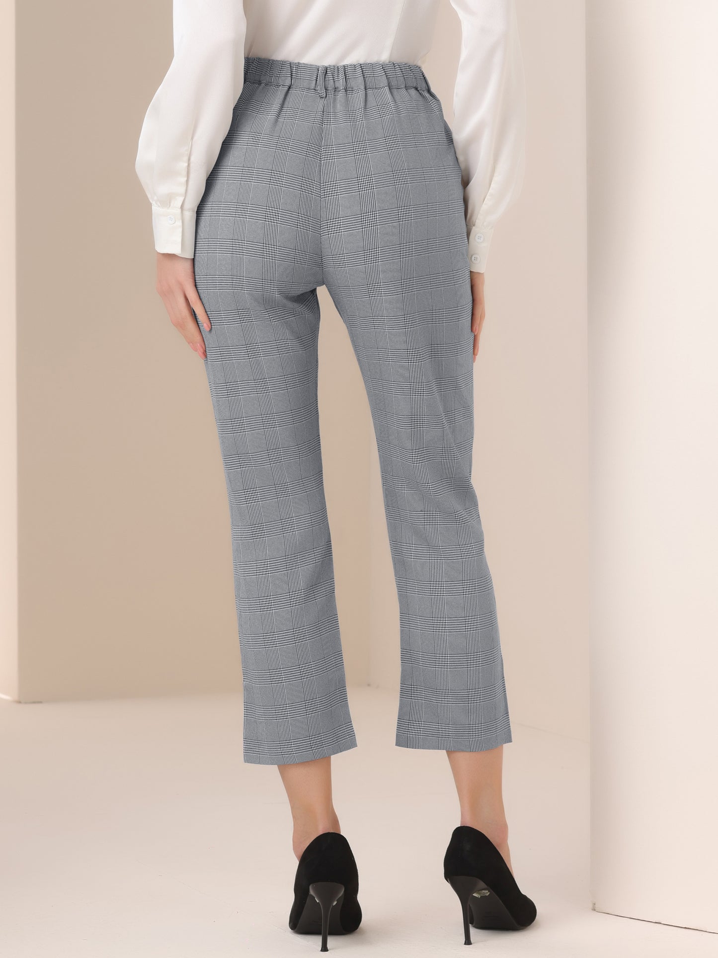 Pantalones de trabajo de cintura alta para mujer (disponibles en tallas grandes)