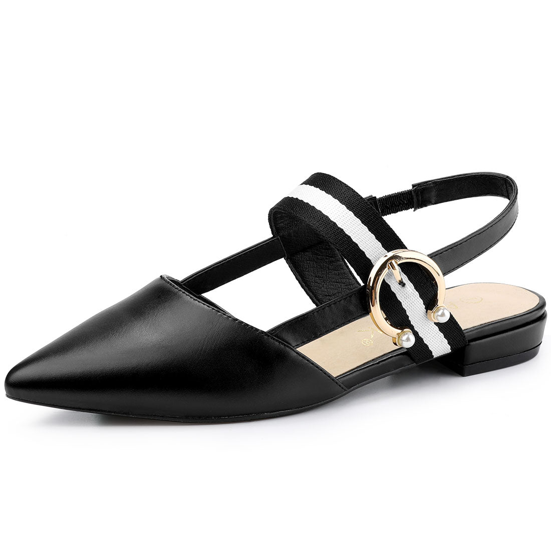 Women's Pointed Toe Slingback Flat Mules
