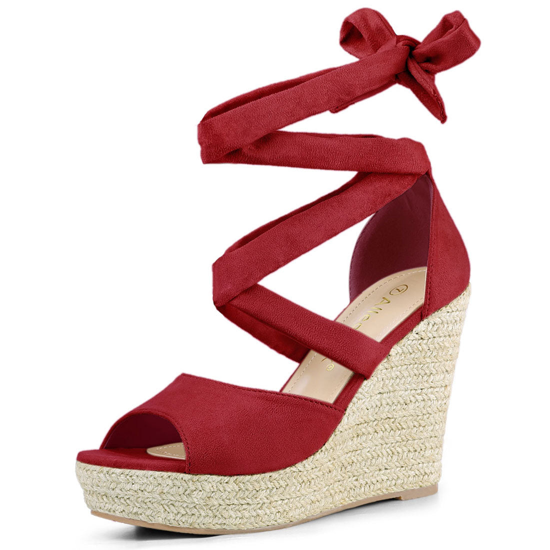 Alpargatas con cordones y plataforma para mujer