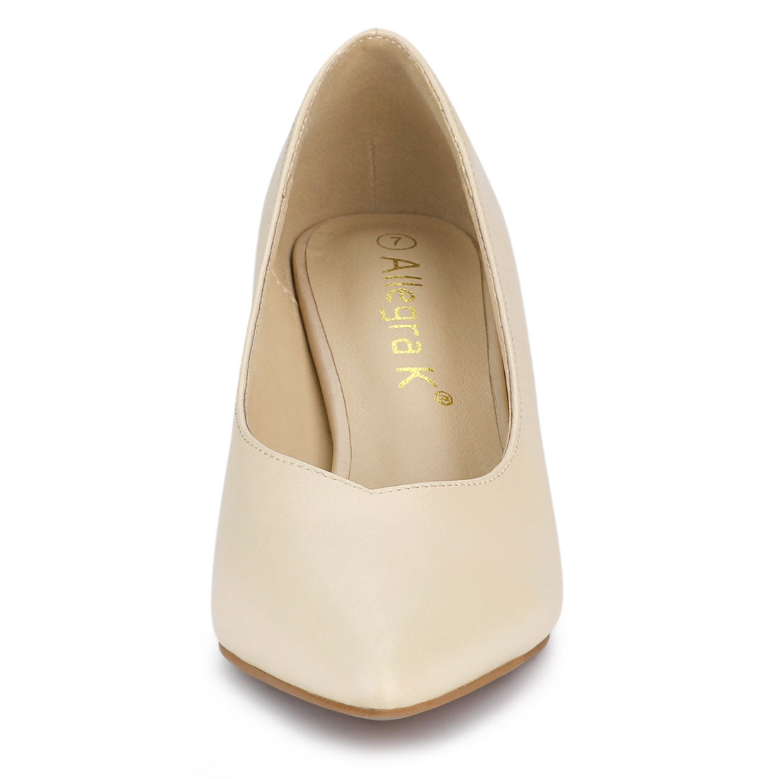 Zapatos de tacón bajo con punta puntiaguda para mujer