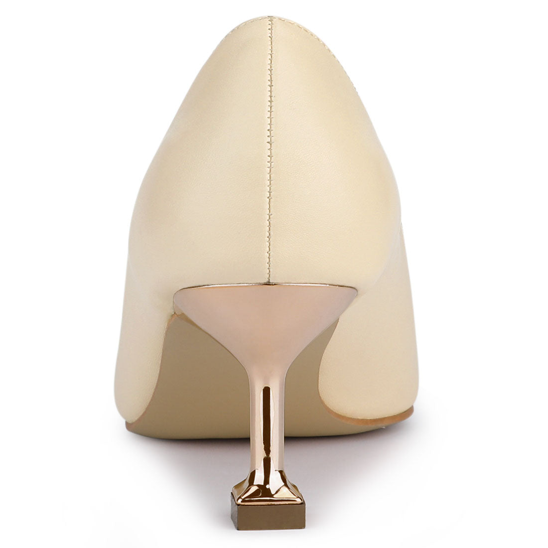 Zapatos de tacón bajo con punta puntiaguda para mujer