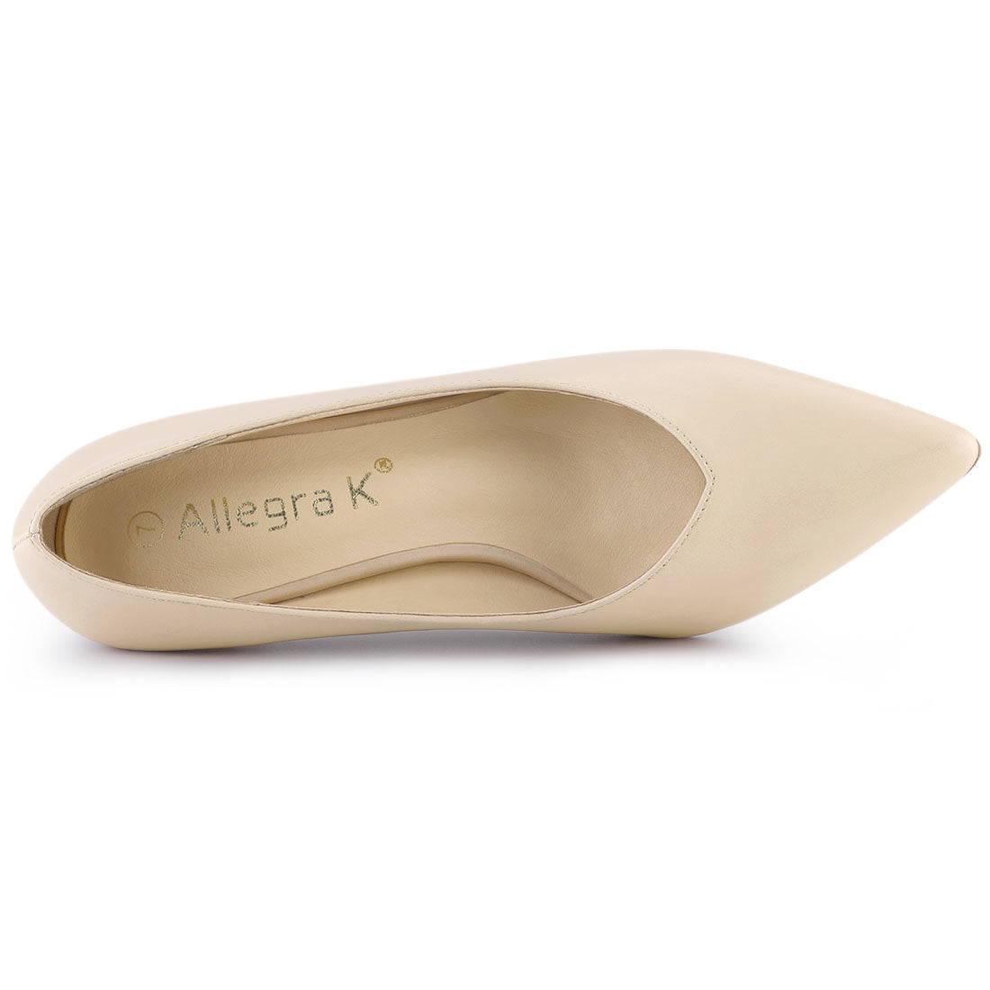 Zapatos de tacón bajo con punta puntiaguda para mujer