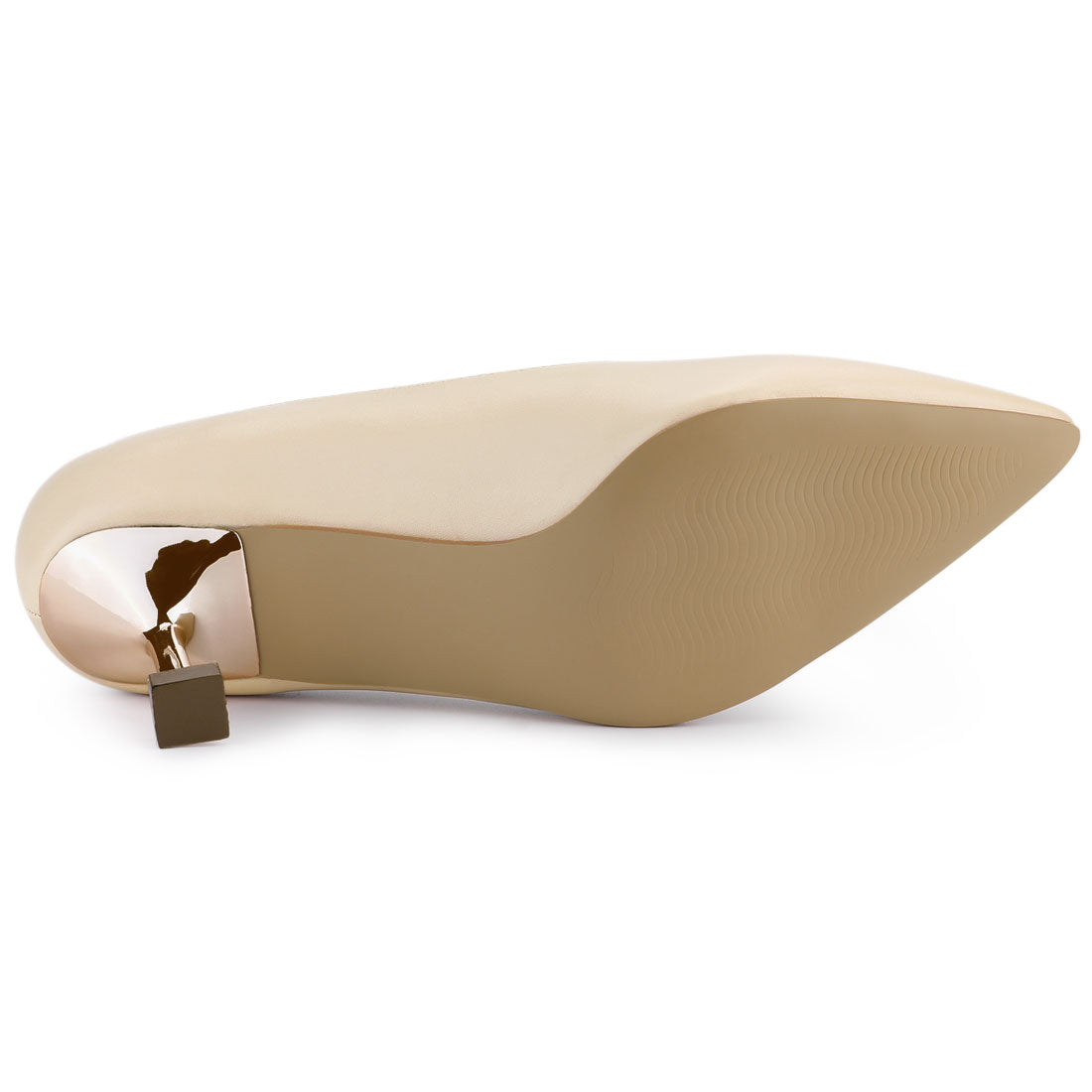 Zapatos de tacón bajo con punta puntiaguda para mujer