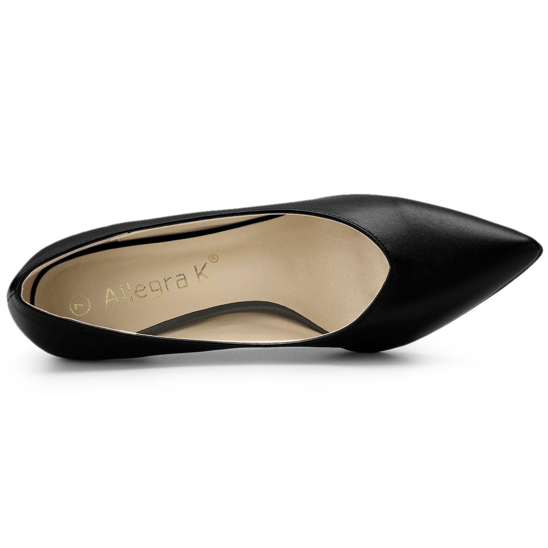Women's Pointed Toe Low Kitten Heel Pumps