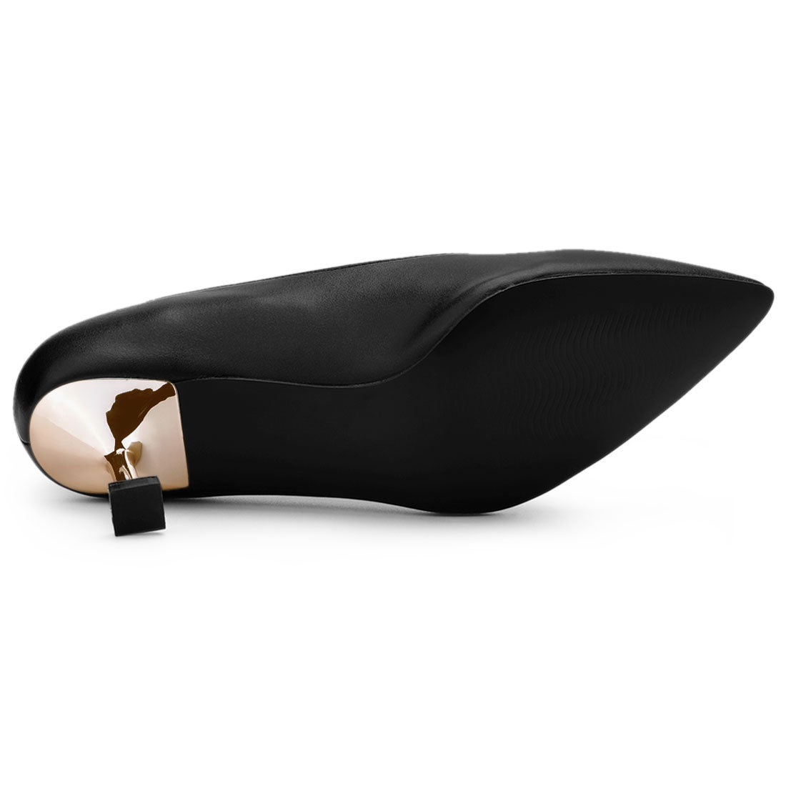 Women's Pointed Toe Low Kitten Heel Pumps