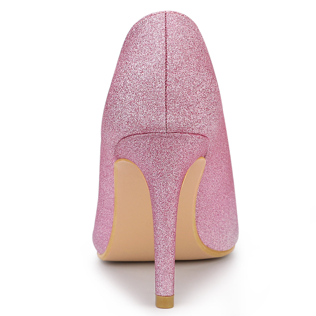 Zapatos de tacón alto de aguja con purpurina para mujer