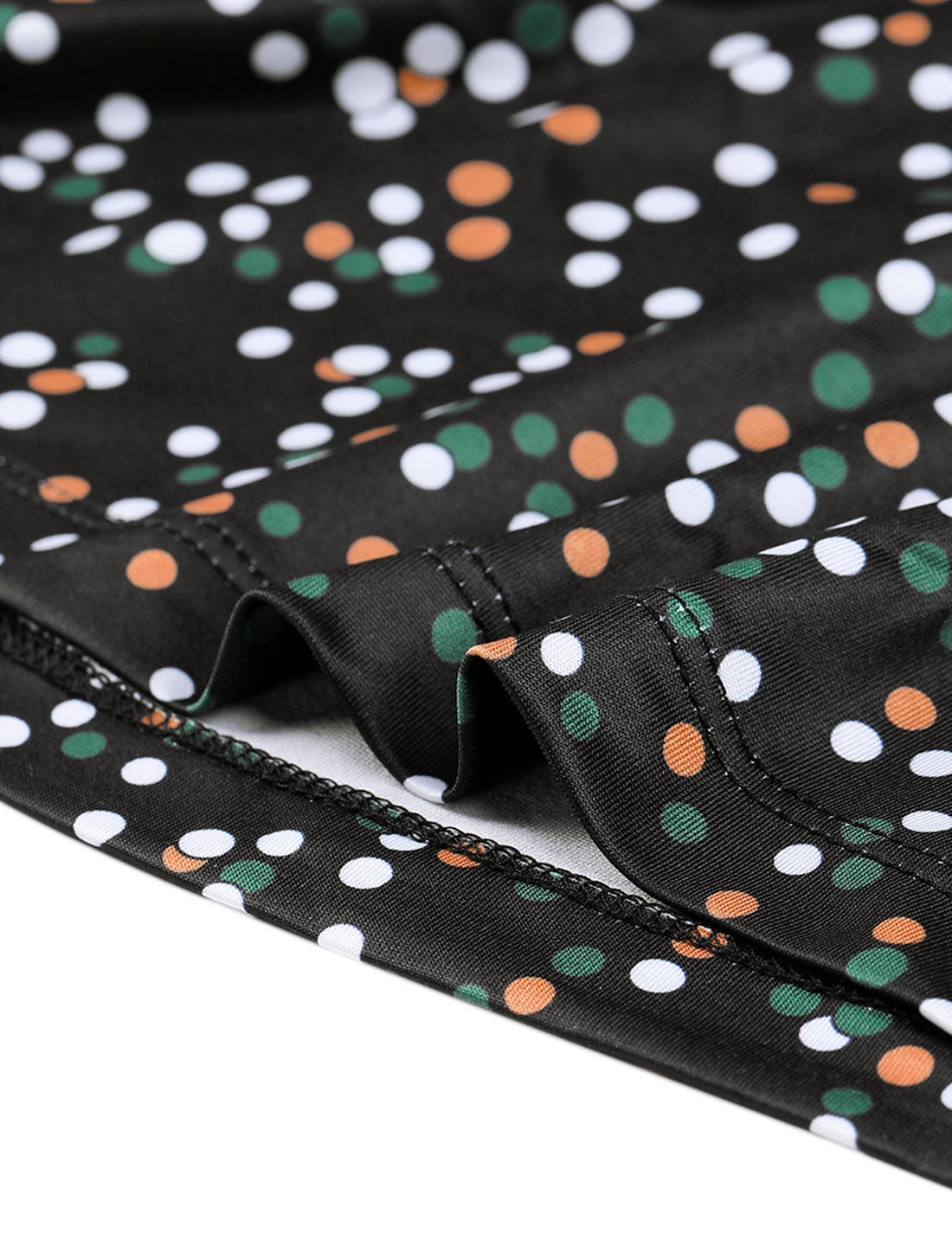 Blusa de verano con estampado de lunares, cuello redondo y manga corta raglán para mujer