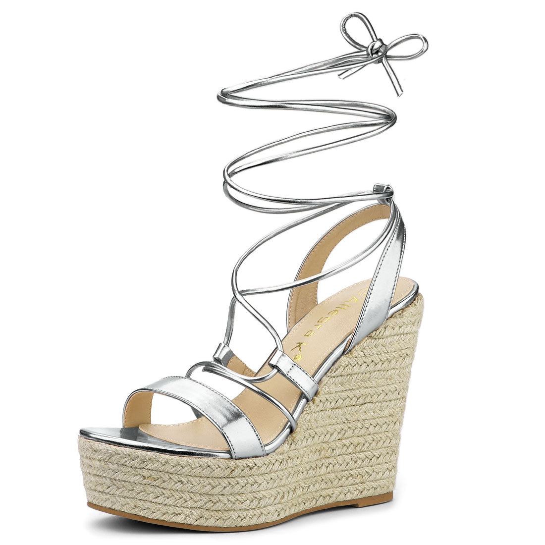 Women's Espadrilles Platform Wedges Heel Lace Up Sandals