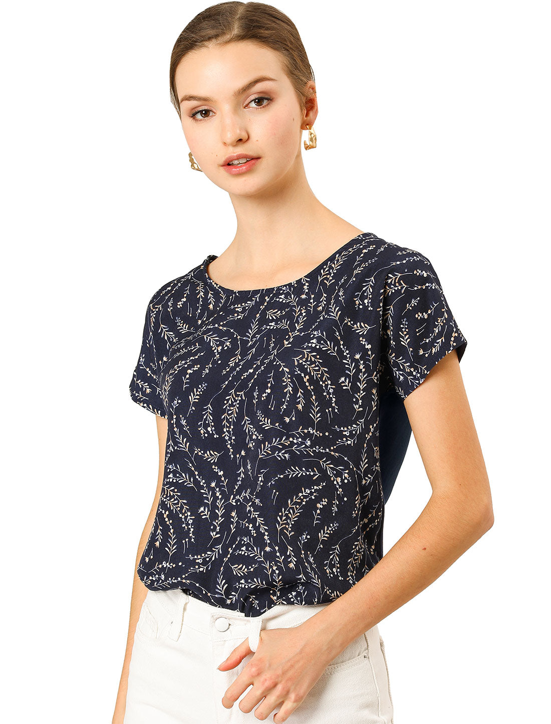 Women's Short Sleeve Casual Summer Top Print T-Shirt