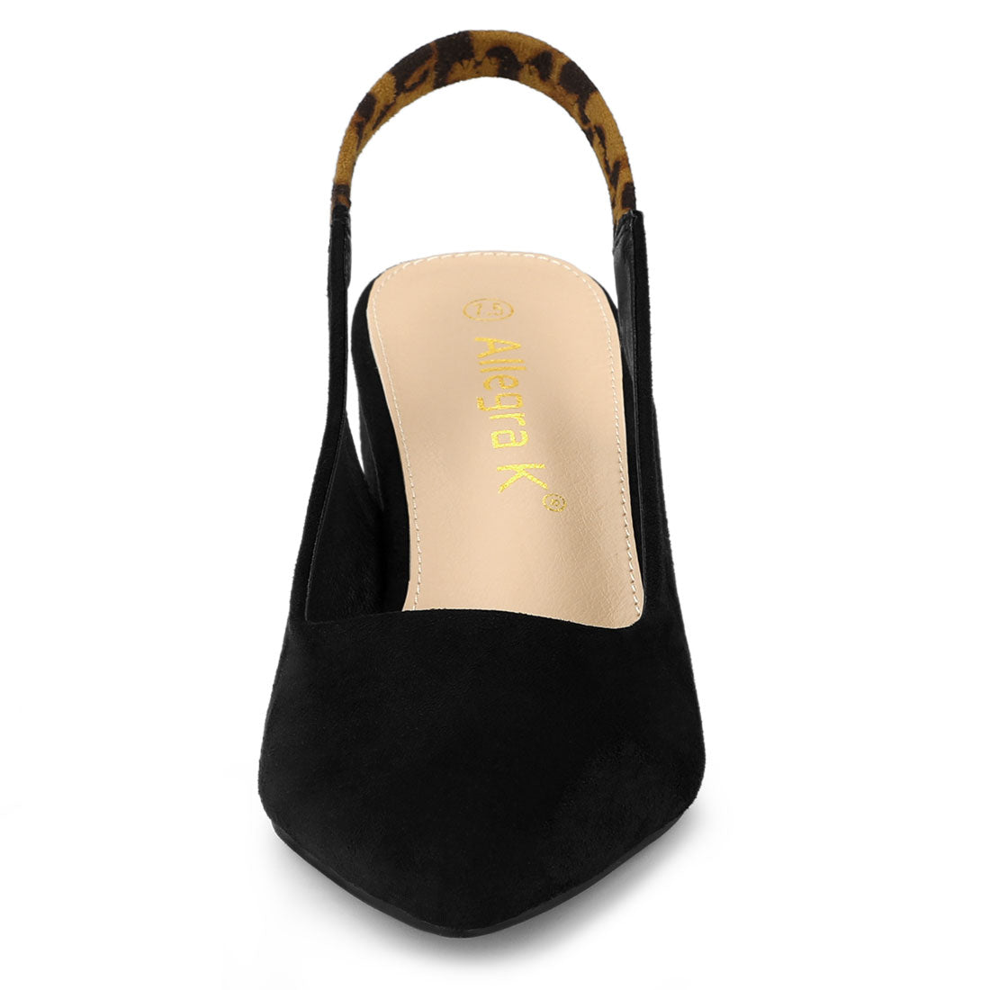 Zapatos de tacón de bloque con punta puntiaguda para mujer