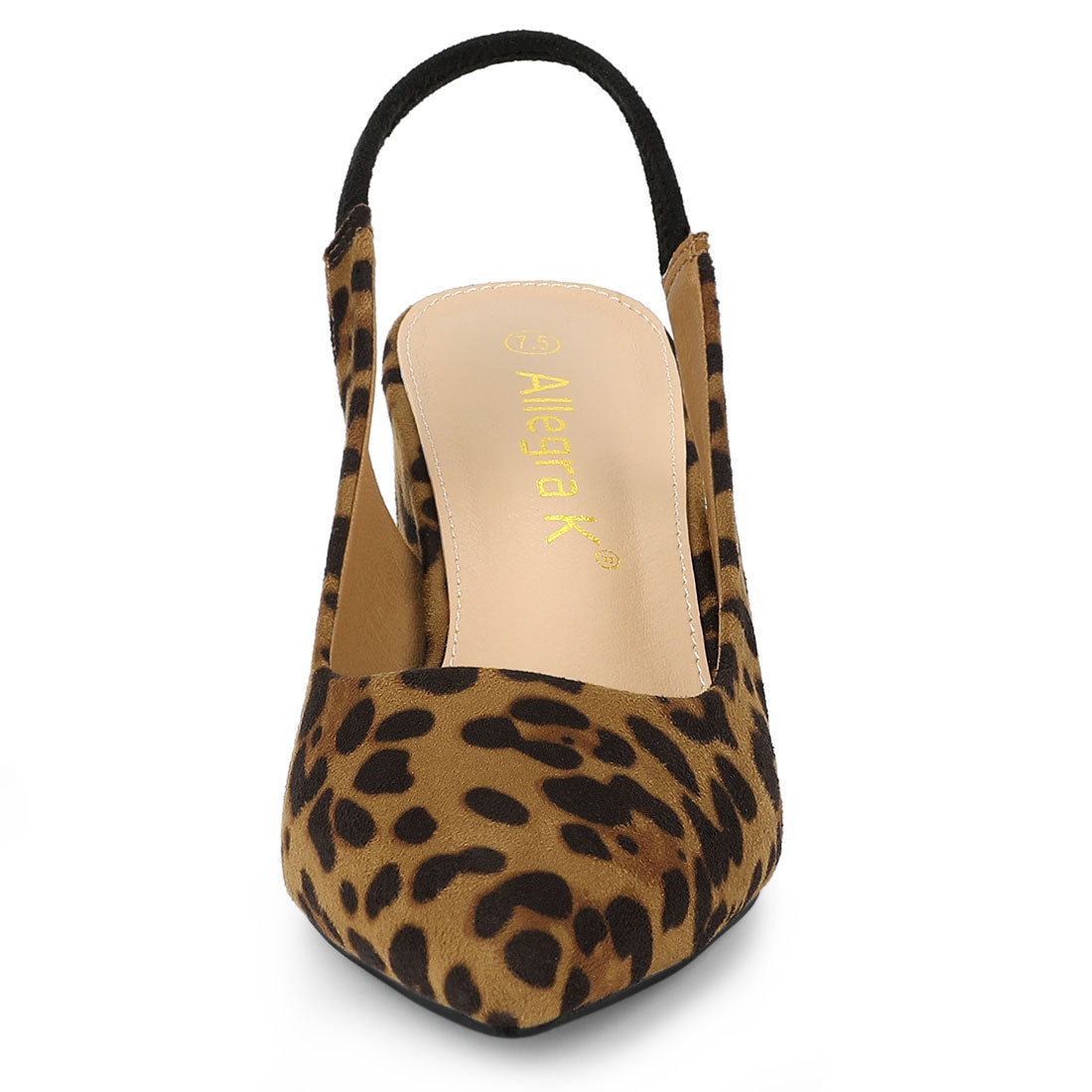 Zapatos de tacón de bloque con punta puntiaguda para mujer