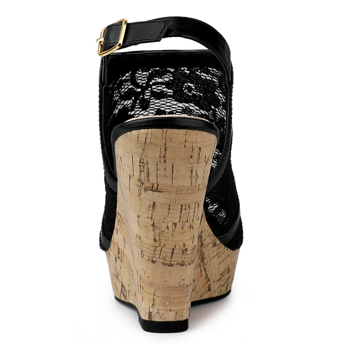 Sandalias de cuña con plataforma y punta abierta para mujer
