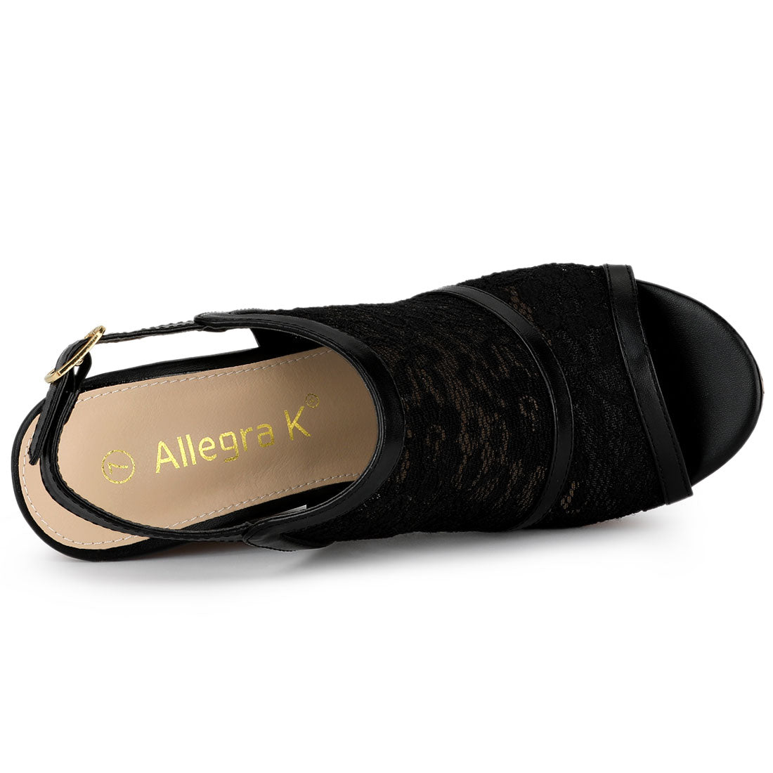 Sandalias de cuña con plataforma y punta abierta para mujer