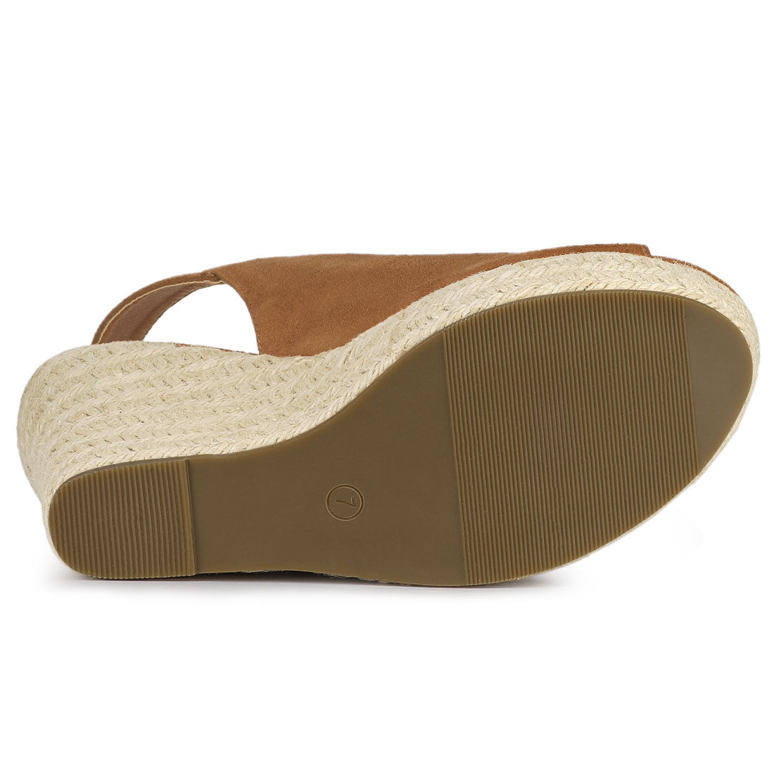 Sandalias de cuña con plataforma y tacón de alpargatas para mujer