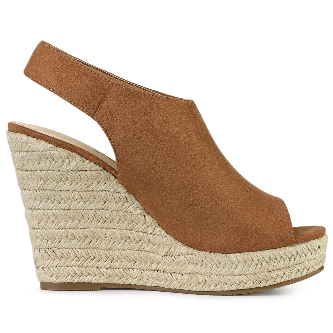 Sandalias de cuña con plataforma y tacón de alpargatas para mujer