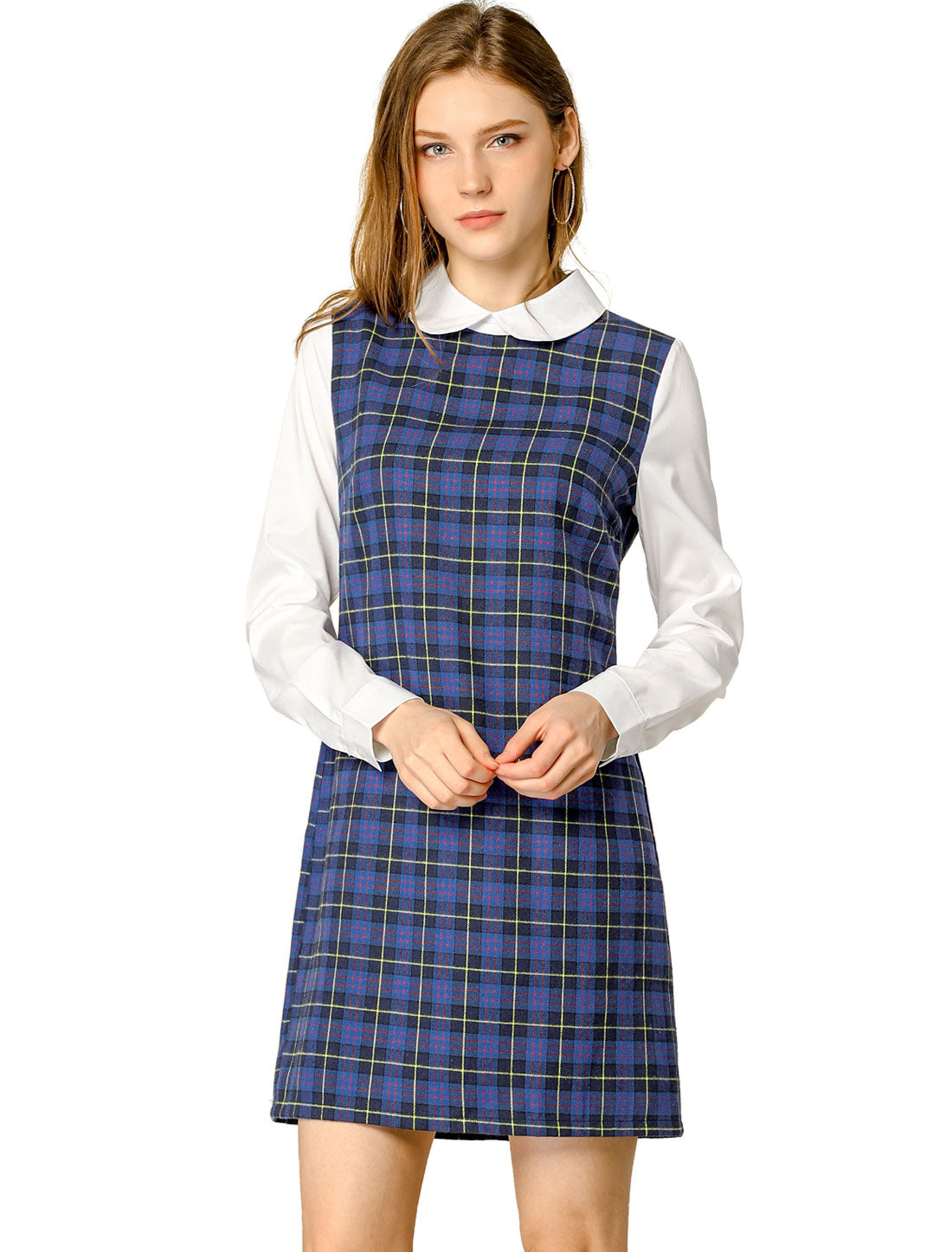 Women's Peter Pan Long Sleeve Mini Dress