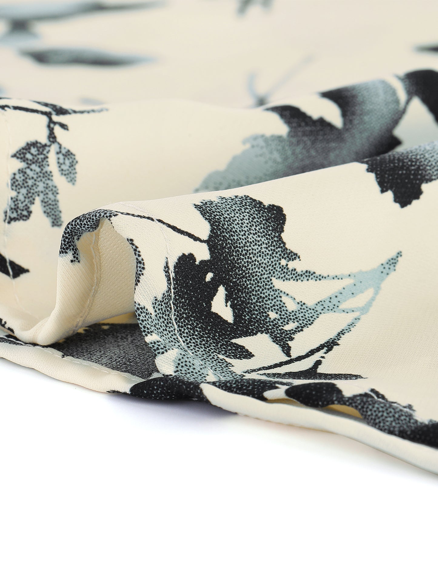 Women's Turn Down Collar Button Up Floral Work Office Shirt