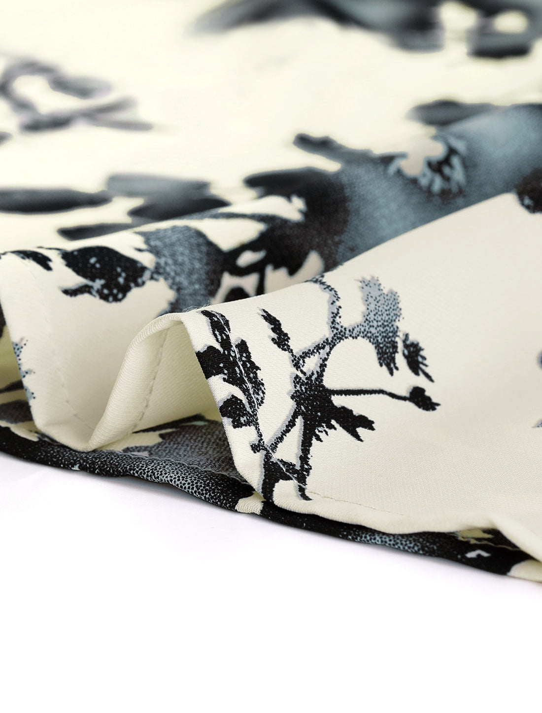 Women's Elegant Long Raglan Sleeve Collared Floral Peplum Top