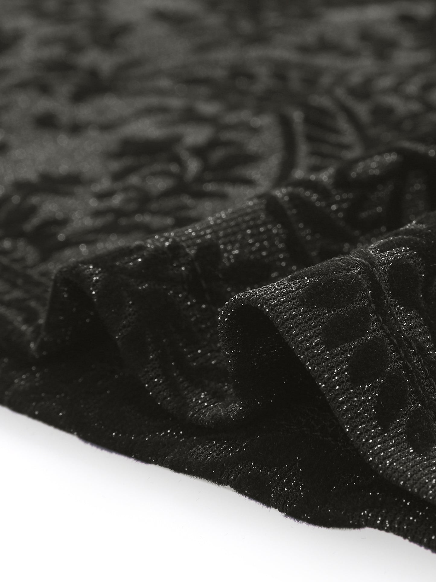 Top de tirantes finos de punto elástico con flocado para mujer