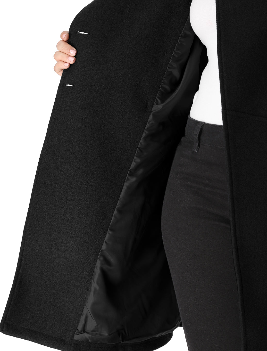 Women's Plus Size Coat A-Line Peter Pan Collar Double Breasted Fall Winter Peacoat