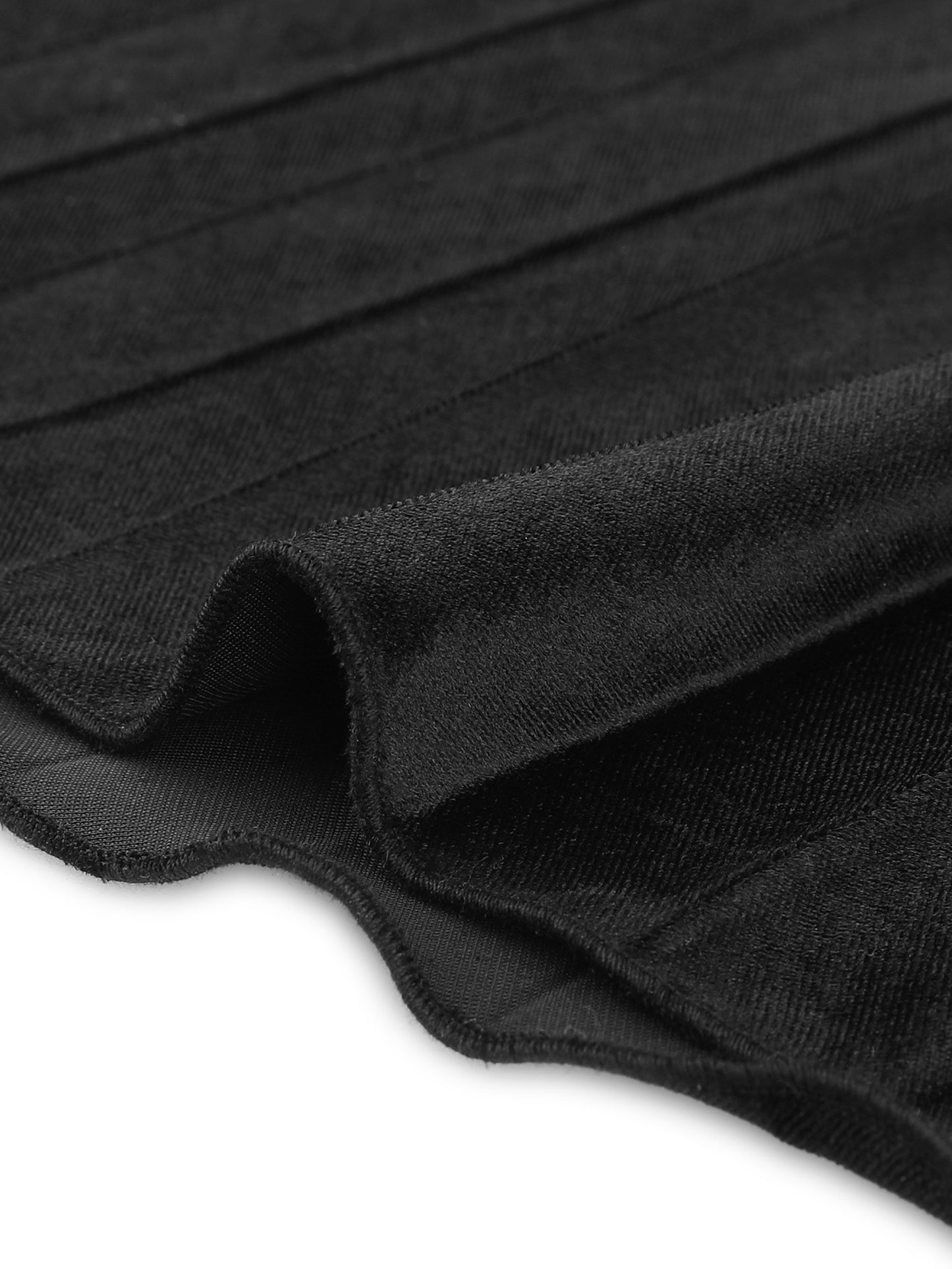 Women's Fall Winter Elastic High Waist Flowy Swing Holiday Velvet Pleated Midi Skirt