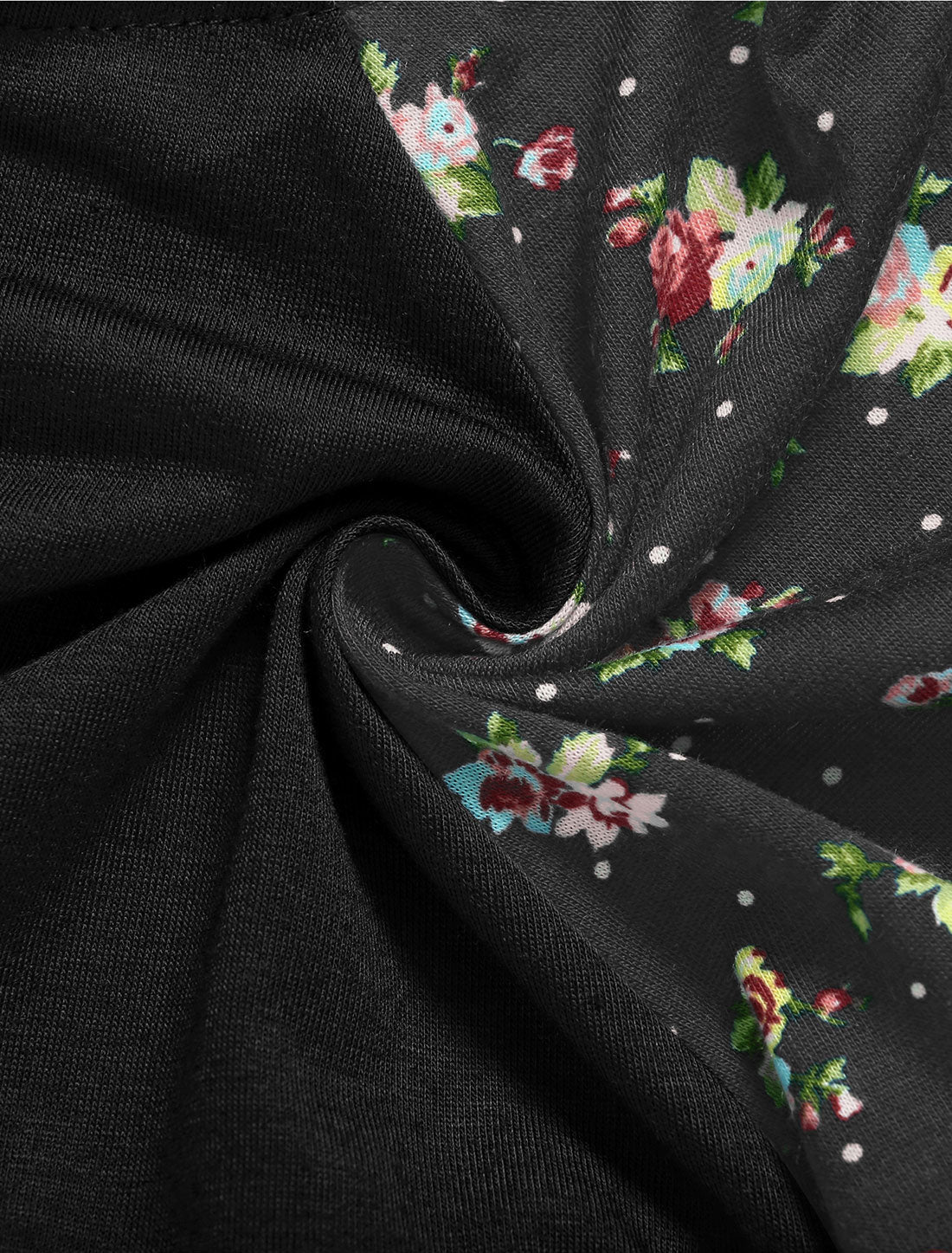Women's Plus Size Top Casual V Neck 3/4 Sleeve Floral Raglan Top T-Shirt