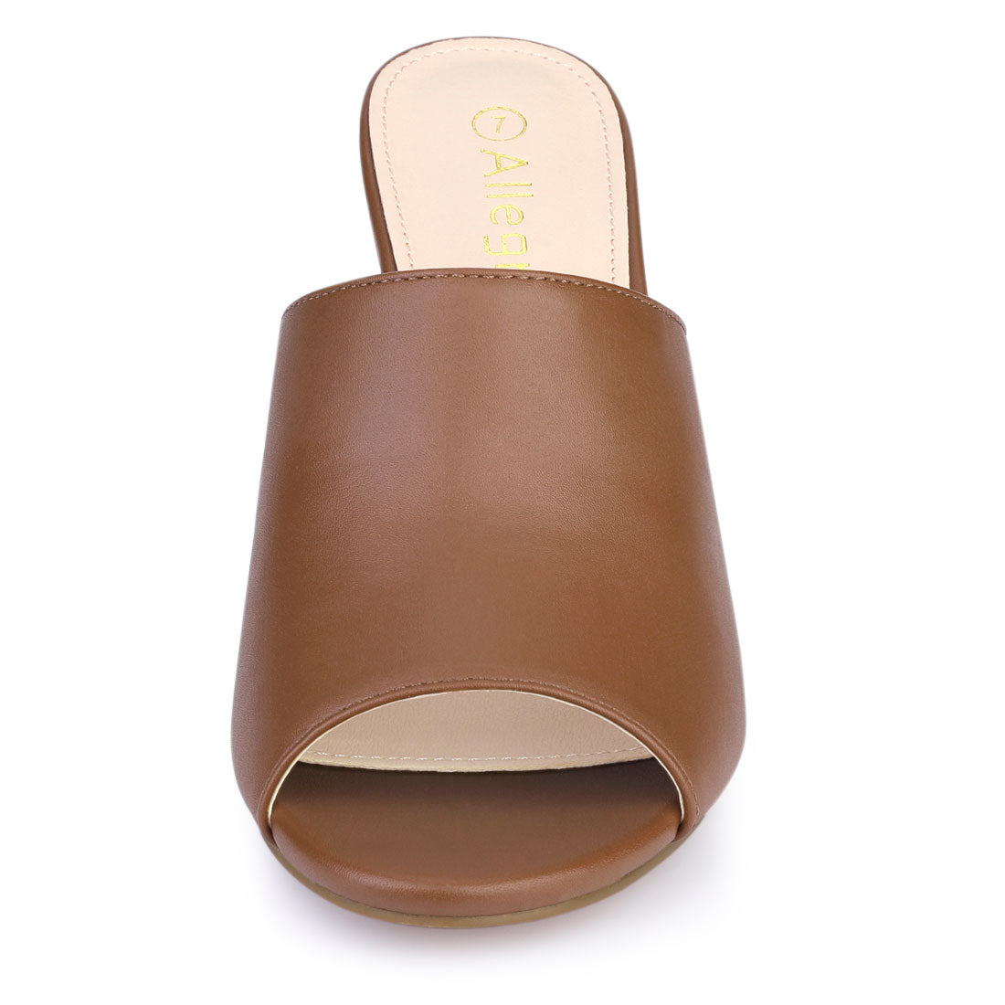 Women's Slip On Block Heel Slide Sandals