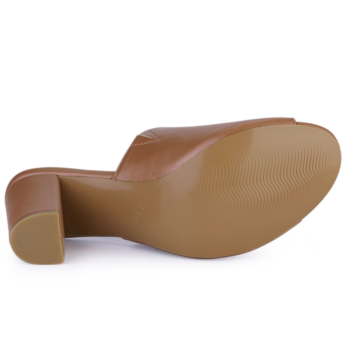 Women's Slip On Block Heel Slide Sandals