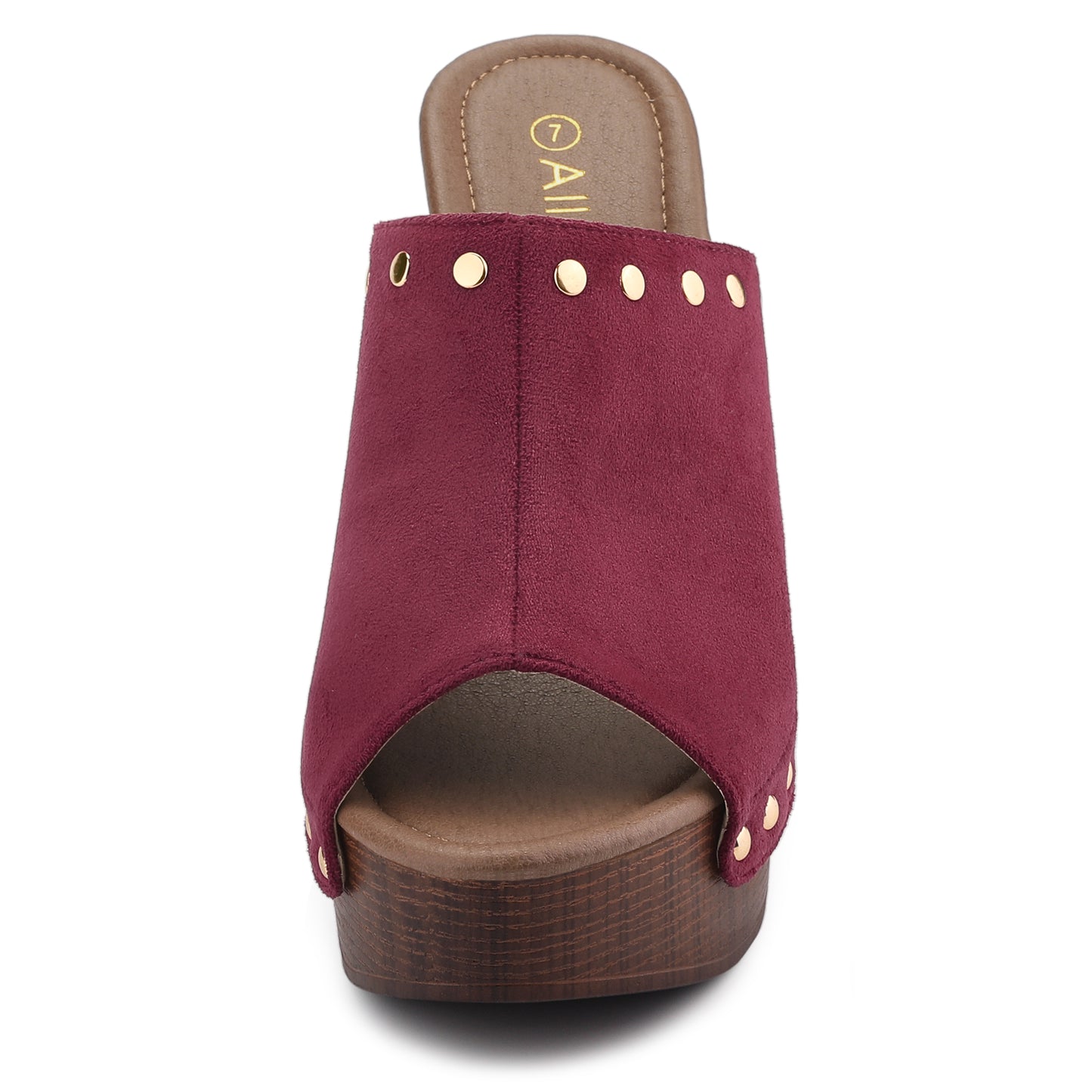 Women's Open Toe Platform Block Heel Slides Sandals