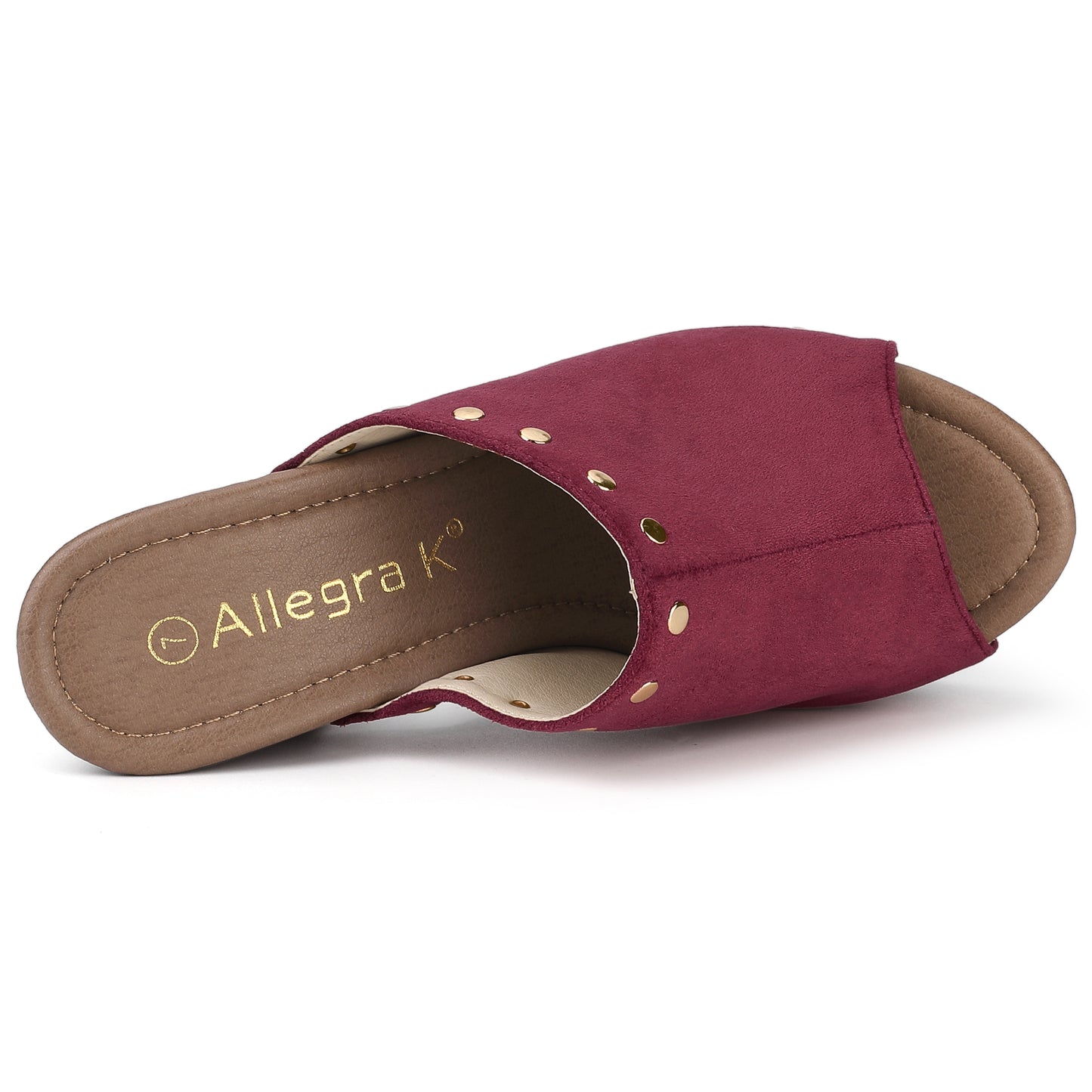 Women's Open Toe Platform Block Heel Slides Sandals