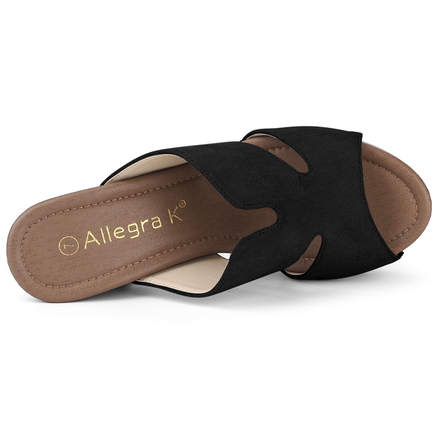 Sandalias de tacón alto con plataforma de ante sintético para mujer