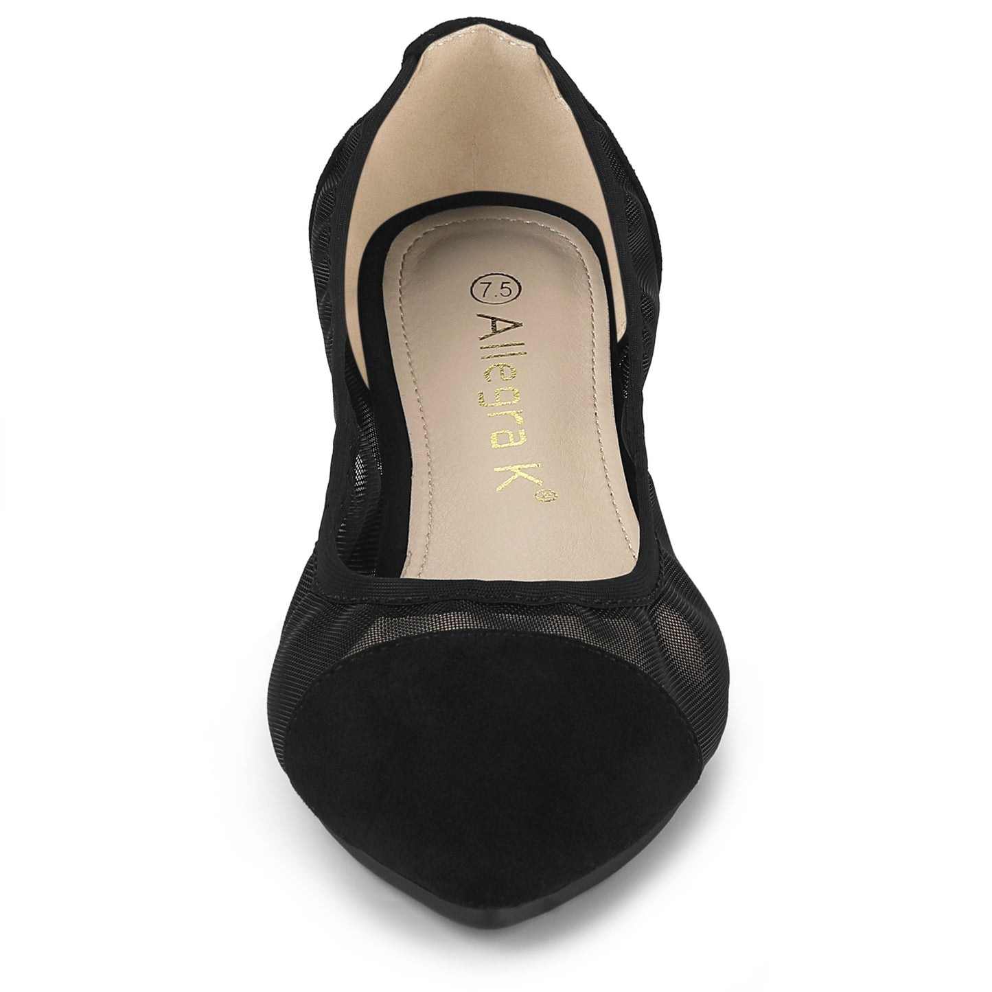 Zapatos planos de malla con punta puntiaguda para mujer