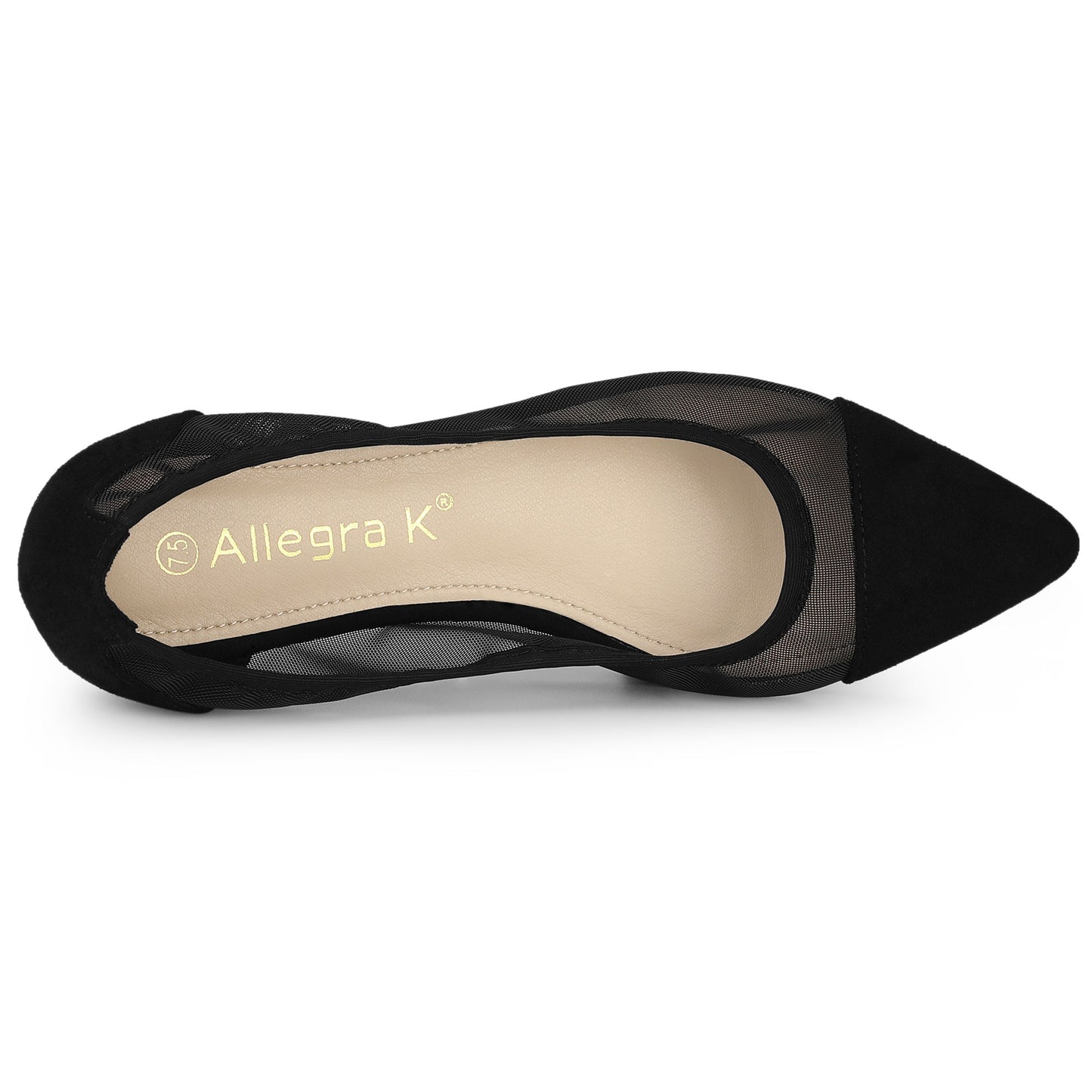Zapatos planos de malla con punta puntiaguda para mujer