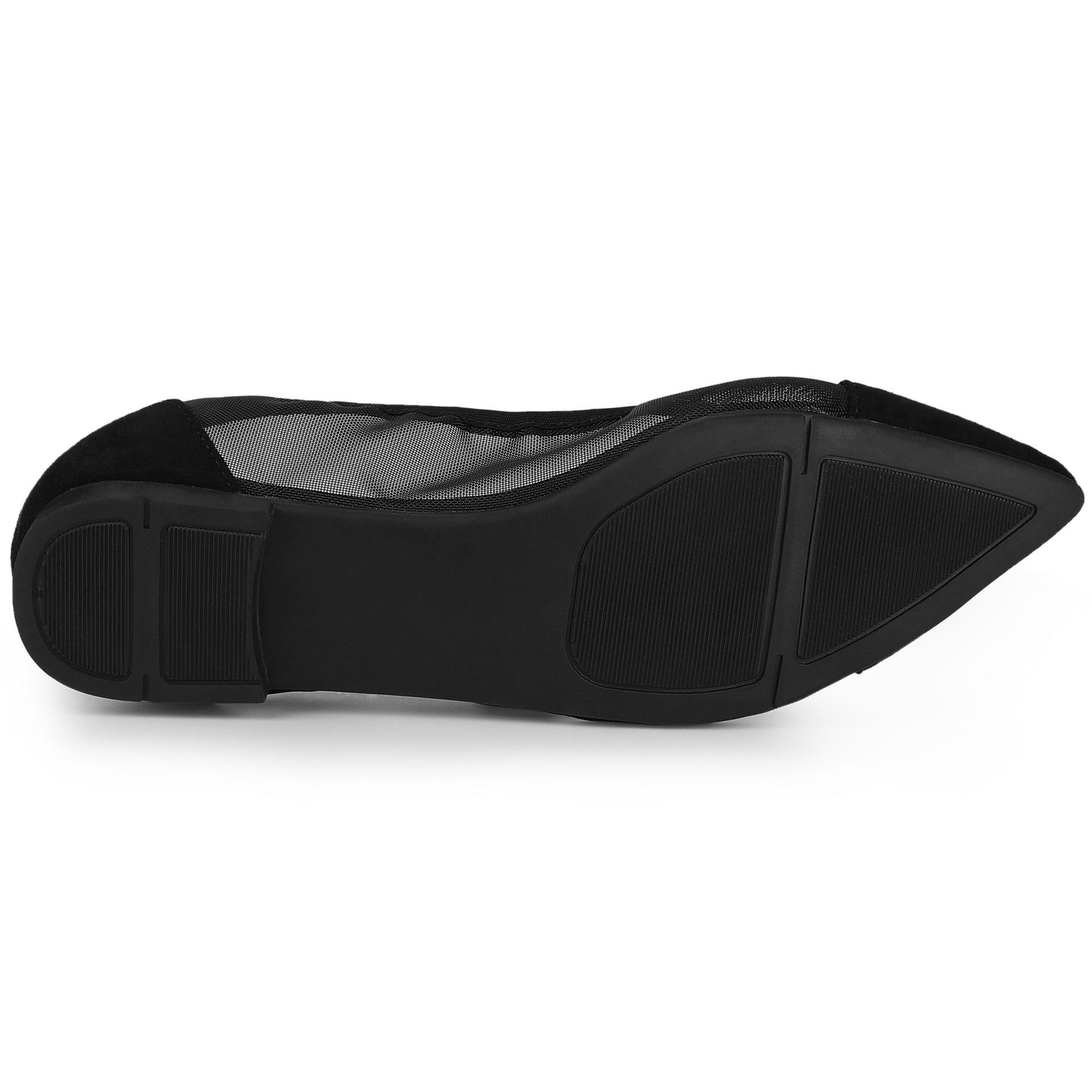 Zapatos planos de malla con punta puntiaguda para mujer