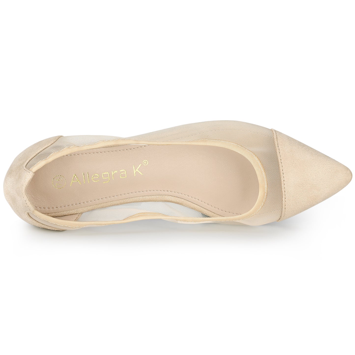 Zapatos planos de malla con punta puntiaguda para mujer
