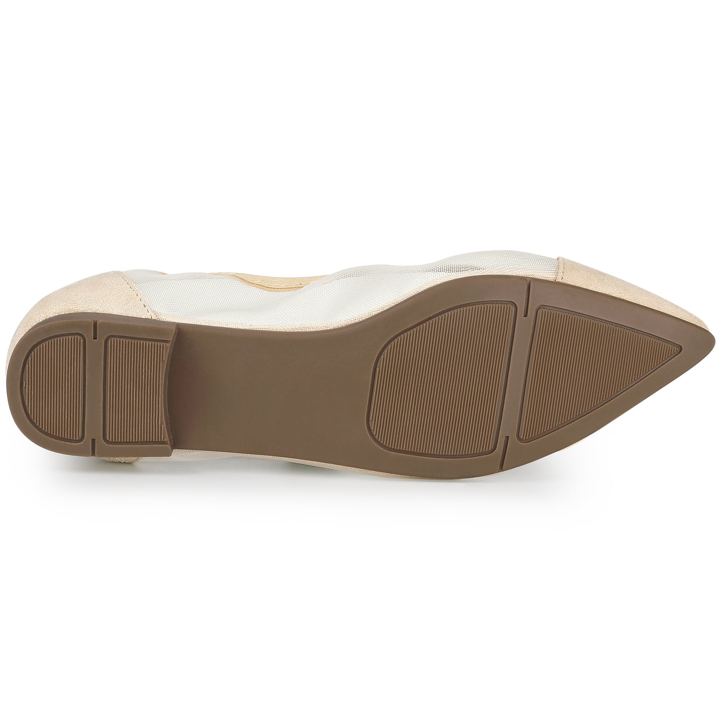 Zapatos planos de malla con punta puntiaguda para mujer