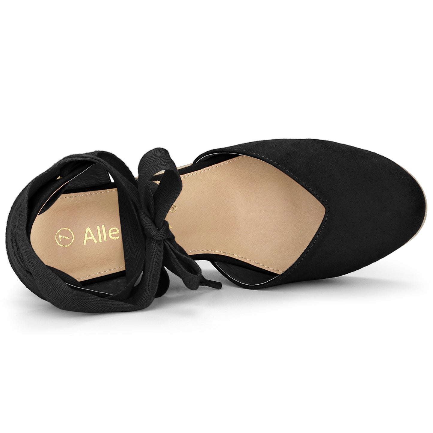 Sandalias de plataforma con cuña y cordones para mujer