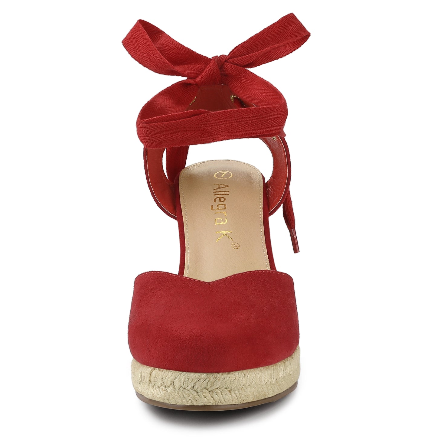 Sandalias de plataforma con cuña y cordones para mujer