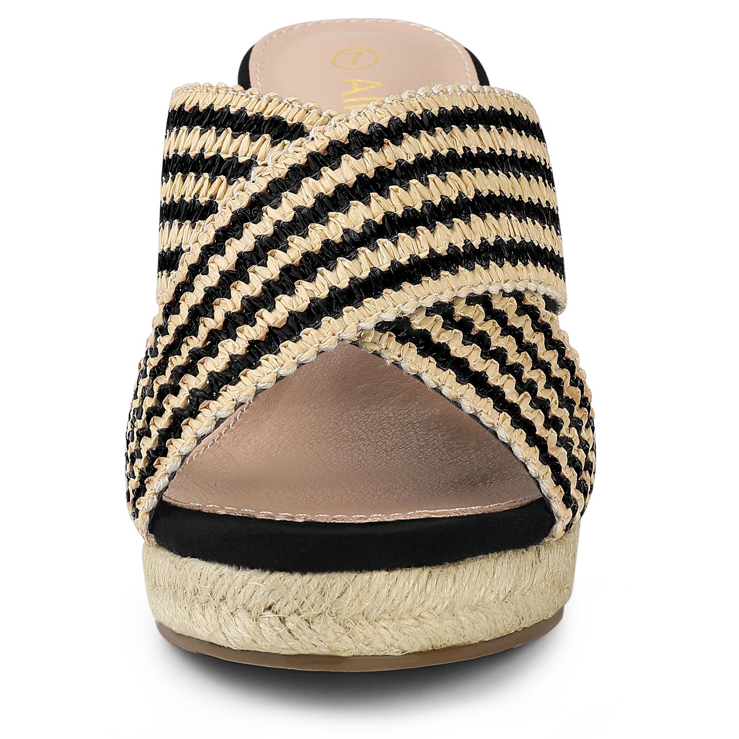 Sandalias de cuña con plataforma y tiras cruzadas para mujer